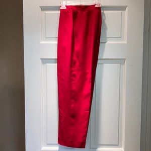 Petite NWT red slacks. 100% silk. Lauren Ralph Lauren.